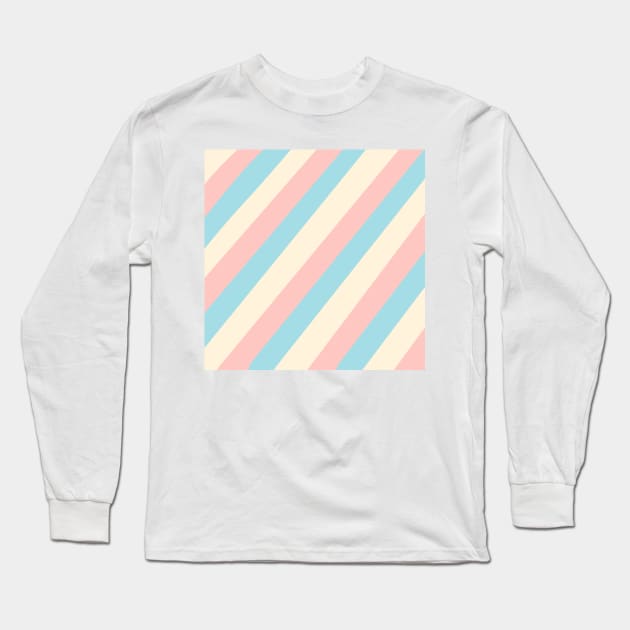 Pastel Pattern Design Long Sleeve T-Shirt by Slletterings